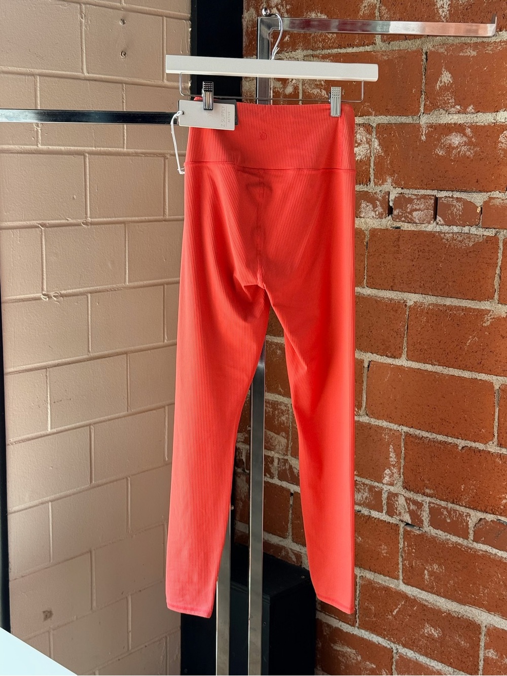Z Supply Coral-Red High-Rise Leggings